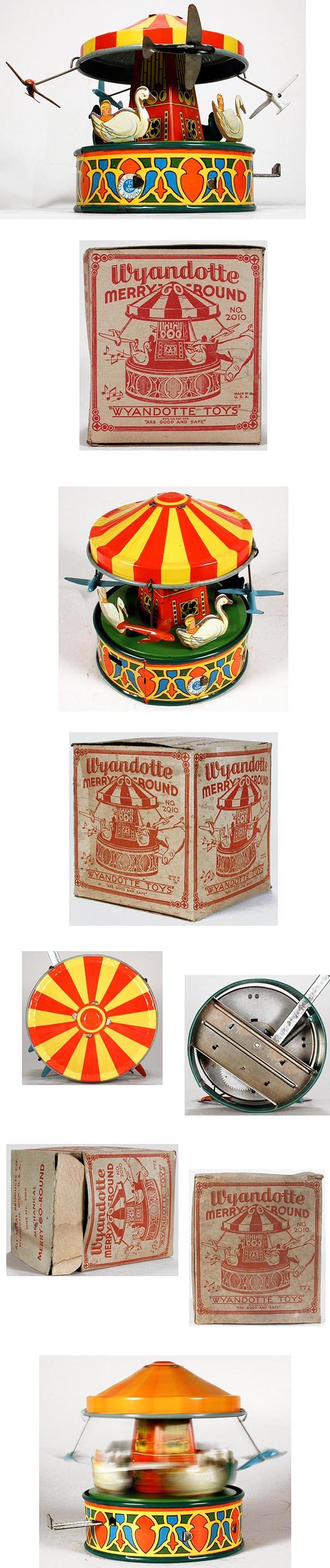 1938 Wyandotte, No. 2010 Mechanical Merry-Go-Round with Music in Original Box